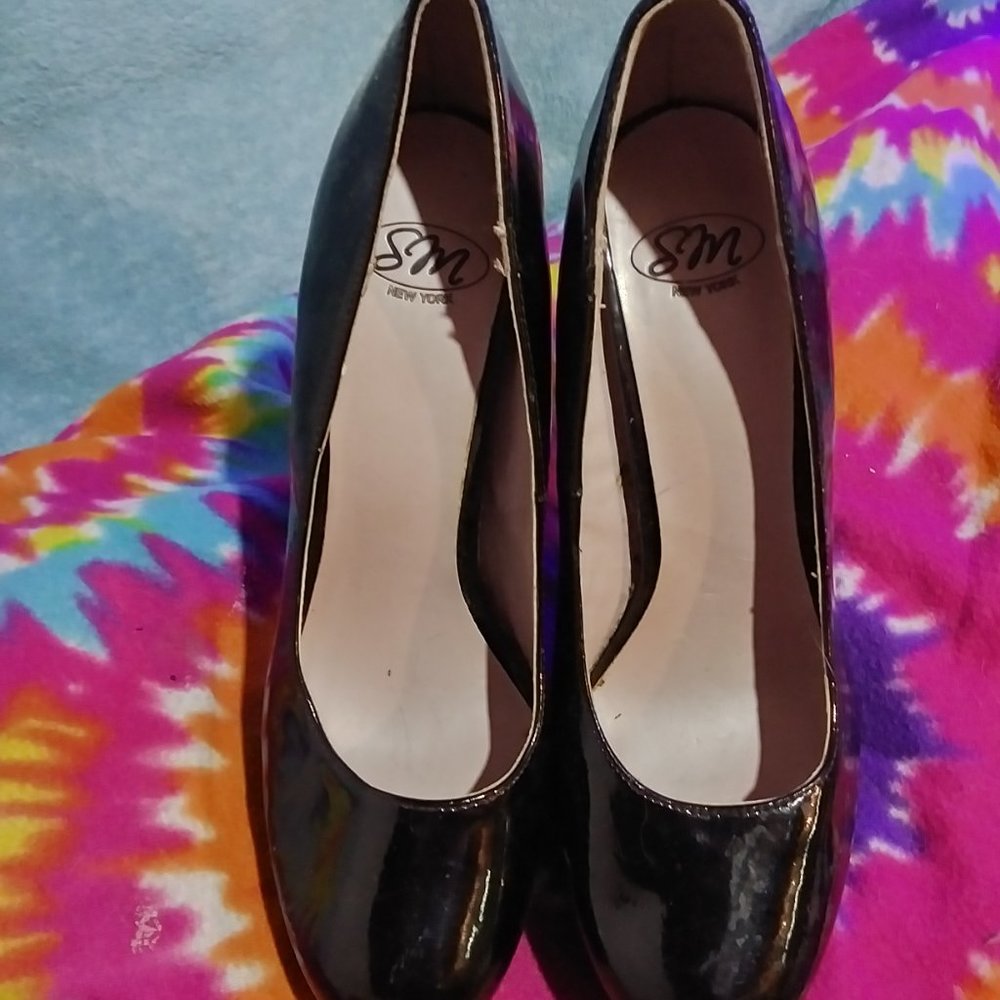 Platform parent leather stiletto heels - Picture 5 of 5